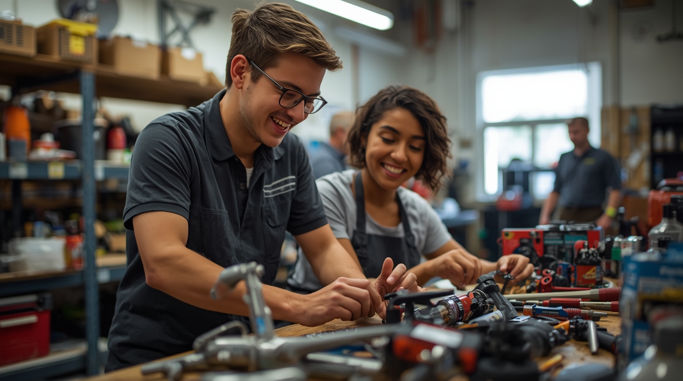 Bicycle Repair Workshop Empowering Homeless Youth