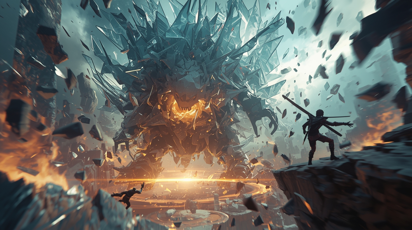 Luminous Drift Through Shattered Realms