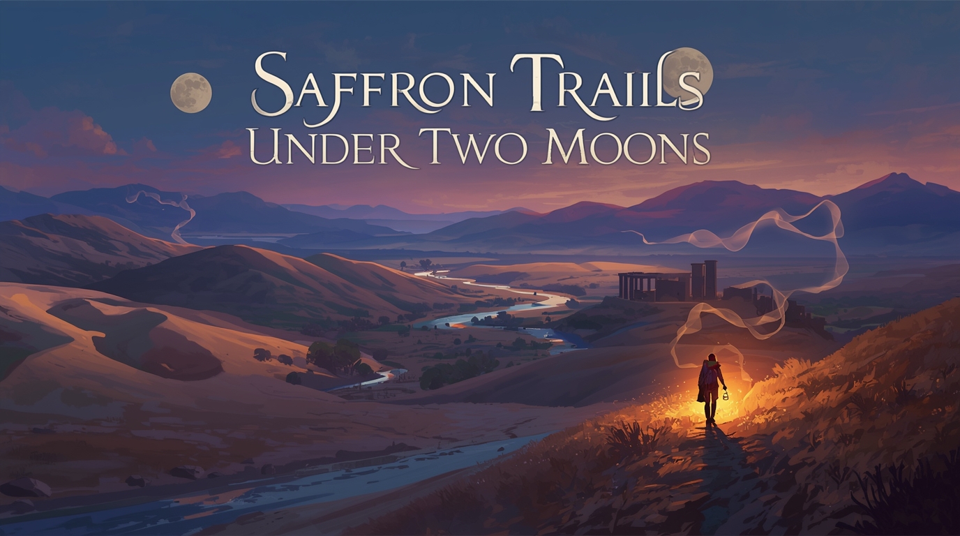 Saffron Trails Under Two Moons