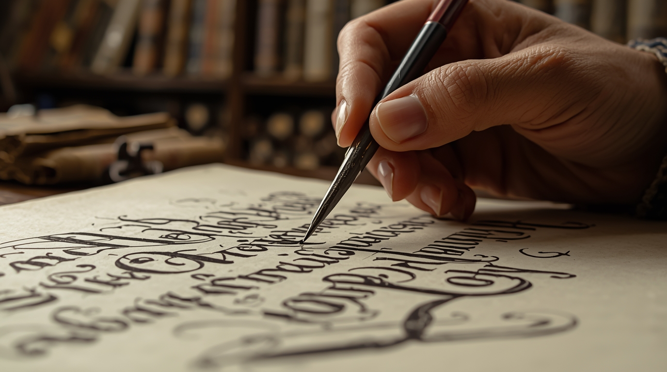 The Gilded Compass: A Calligraphy Masterclass